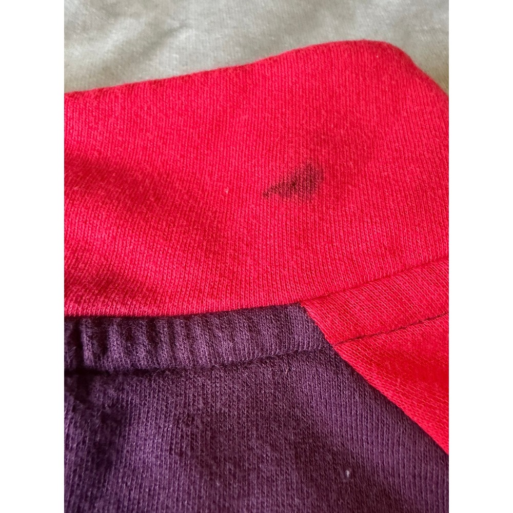 Victorias Secret PINK Quarter Zip Pullover Sweatshirt Purple Red Large Logo L - Picture 4 of 4